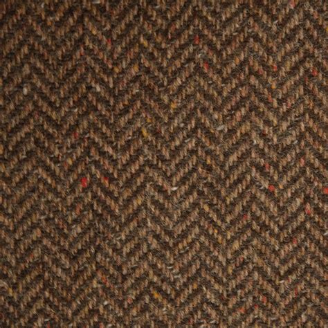 Herringbone Irish Tweed Brown Fabric(514D) Kerry Woollen Mills