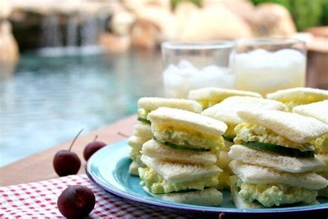 Avocado Egg Salad Tea Sandwiches - Recipe Girl