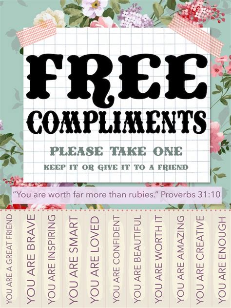 Items similar to Free Compliment Tear Off Poster on Etsy