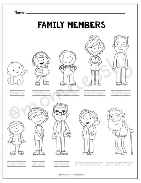 My Family Free Printable Worksheets - Printable Templates