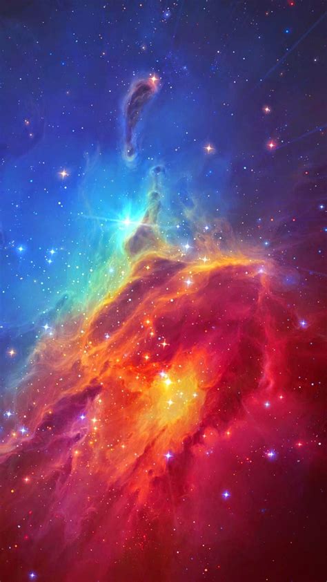 Stunning Colorful Space Nebula iPhone 6 Wallpaper