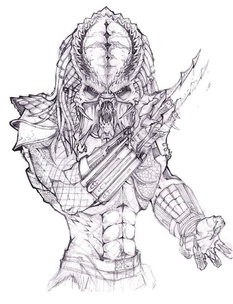 Coloring Pages Alien vs Predator Drawings | Predator artwork, Predator ...