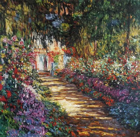 Claude monet Garden Path at Giverny 1902 impressionism Hand | Etsy