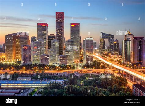 Beijing, China skyline at the central business district Stock Photo - Alamy