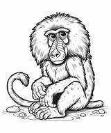 Baboon Coloring Page For Kids 48863168 Vector Art At Vecteezy sketch template
