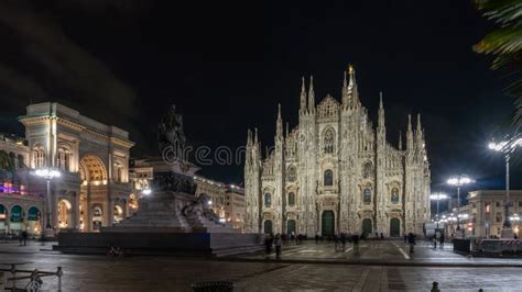 2020: Milan Cathedral Duomo at Night Editorial Image - Image of raod ...