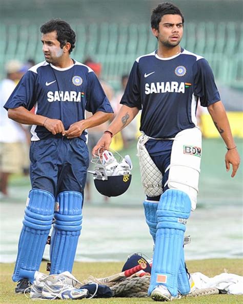 Virat Kohli and Gautam Gambhir during a net session | ESPNcricinfo.com