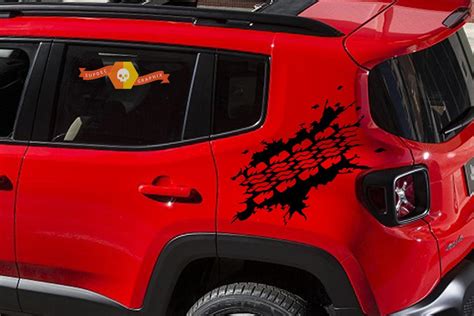 NEW 2015 2016 2017 Jeep Renegade Matte Black Graphics / Decals