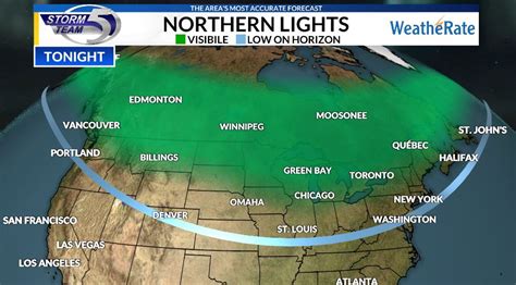 Northern Lights Tonight Map - South Carolina Map