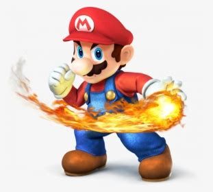 Super Smash Bros 4 Mario, HD Png Download - kindpng