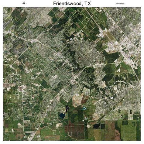 Aerial Photography Map of Friendswood, TX Texas