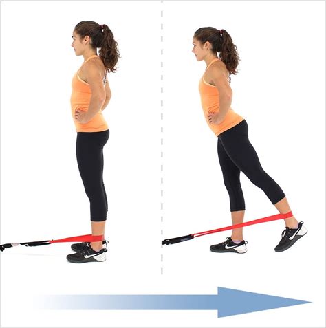 Anchored Standing Hip Extension With Loop Resistance Bands | Resistance ...