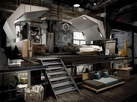 #bedroomdiyideas in 2020 | Loft style bedroom, Industrial bedroom design, Elegant bedroom design