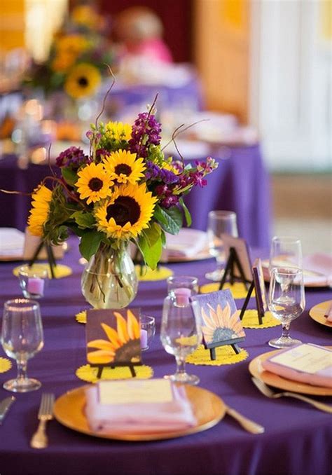 Purple And Yellow Wedding Décor - The Cards We Drew