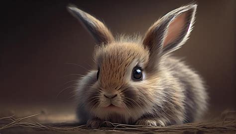 Cute fluffy baby rabbit sitting in grassy nature , 24623153 Stock Photo ...