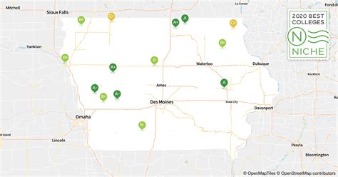 Colleges In Iowa Map - Draw A Topographic Map