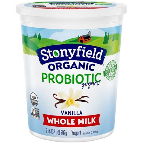 Stonyfield® Organic Organic Vanilla Whole Milk Probiotic Yogurt (32 oz) from H-E-B - Instacart