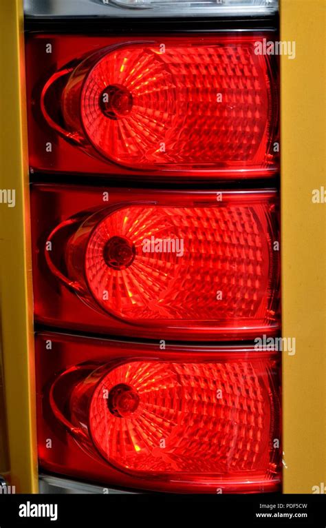 Back, tail or rear lights (close up) on a large Volvo bus Stock Photo - Alamy