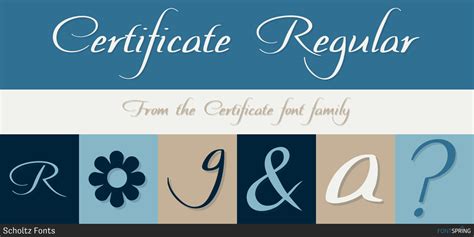 Certificate Font | Fontspring