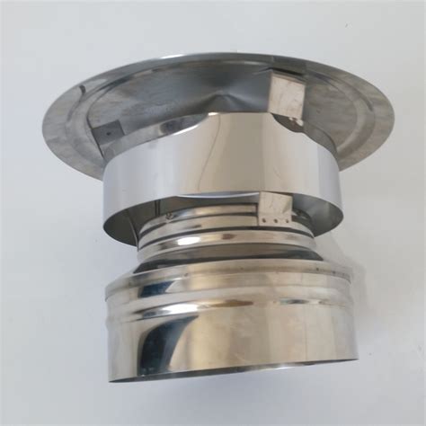 Stainless Steel Chimney Flue Shield Stove Pipe Rain Cap With Spigot Locking Connenction