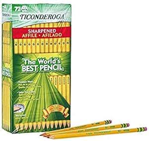 Amazon.com : 6 x 12 Pack Dixon Ticonderoga #2 Pencils PRE-Sharpened (72 ...