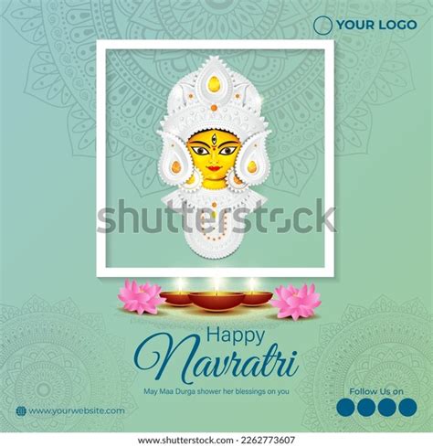 Vector Illustration Happy Navratri Wishes Greeting Stock Vector ...