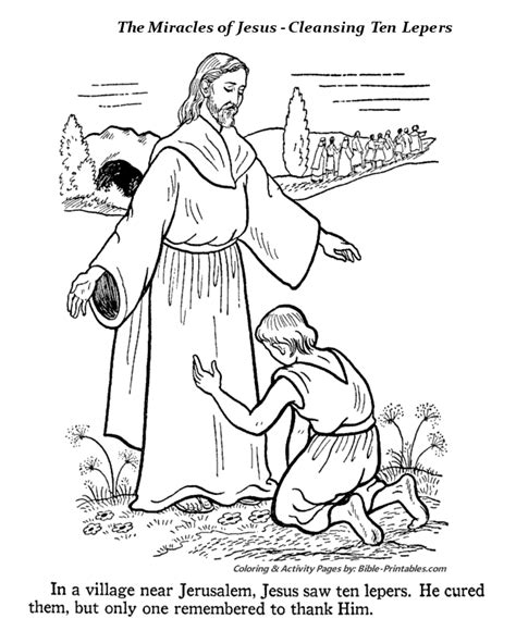 32+ Jesus Heals 10 Lepers Coloring Page PNG