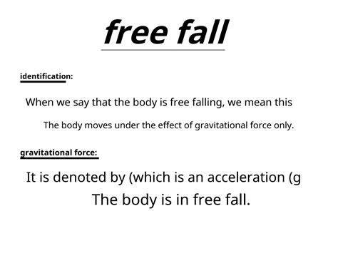 SOLUTION: Physics free fall laws formula definition solved examples - Studypool