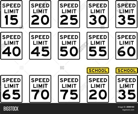 U.S. Speed Limit Vector & Photo (Free Trial) | Bigstock