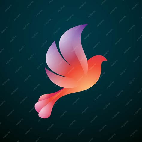 Premium Vector | Colorful modern flying pigeon bird logo