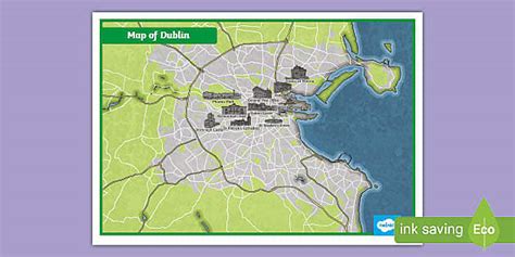 Dublin Map (teacher made) - Twinkl