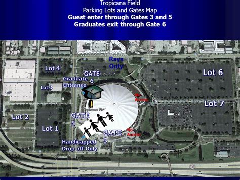 Tropicana Field Parking Map