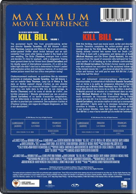 Kill Bill Vol. 1 / Kill Bill Vol. 2 Double Feature [DVD Box Set ...