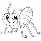 Premium Vector  Coloring Pages Or Books For Kids Cute ant Cartoon sketch template
