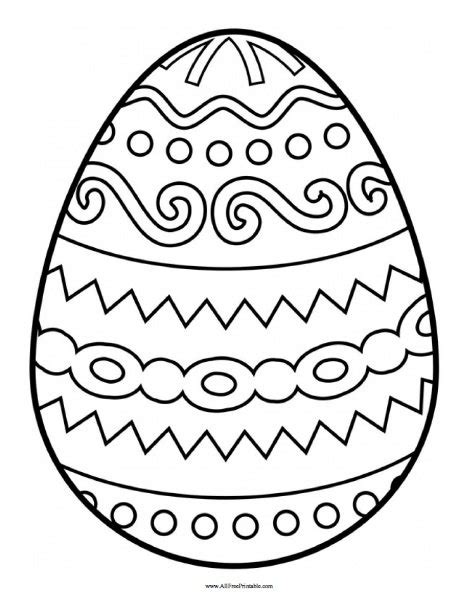 Easter Egg Coloring Page – Free Printable