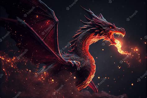 Black Fire Dragon Wallpaper