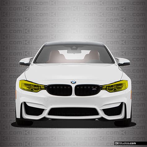 BMW M4 Yellow Headlights Film - Yellow, Light Smoke, Dark Smoke and Clear