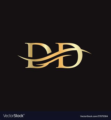 Dd logo design initial letter Royalty Free Vector Image