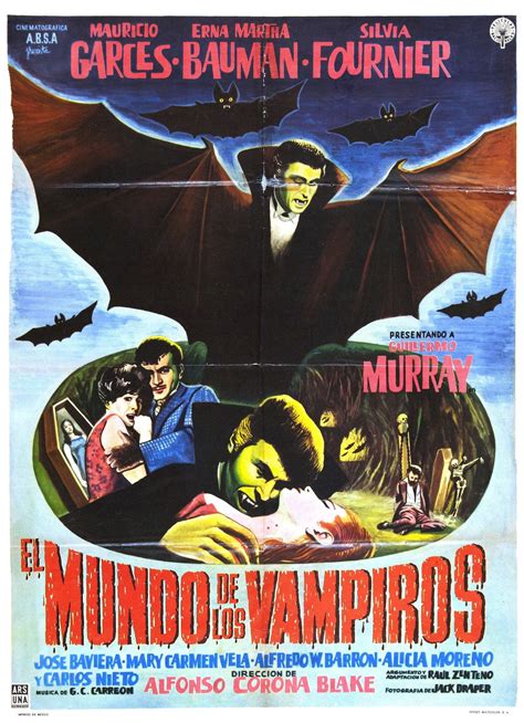 'THE WORLD OF VAMPIRES' (1961) -- Poster Art Print A sinister vampire ...