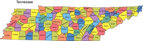 4 Free Printable Tennessee Map With Cities in PDF | World Map With ...