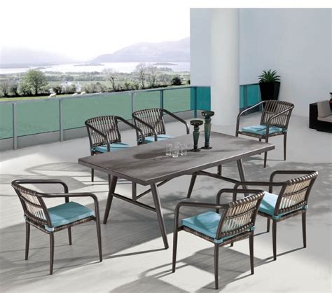 Kitaibela Modern Outdoor Dining Set For 6 - Icon Outdoor Contract