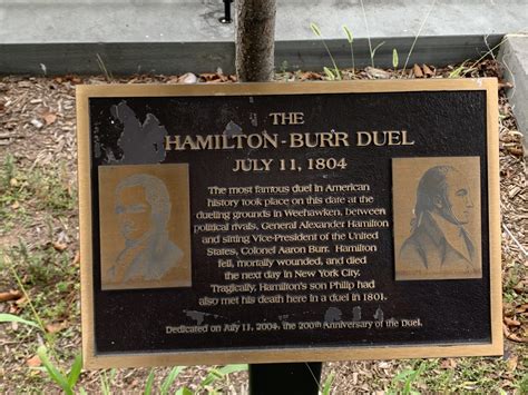 The Weehawken Dueling Grounds: Hamilton Meets His End