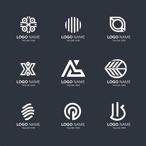 Premium Vector | Vector set of company logo design ideas vector