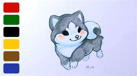 How to Draw a Husky Puppy - YouTube