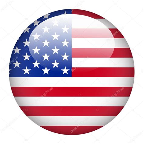 USA flag on button — Stock Vector © pockygallery #13488229