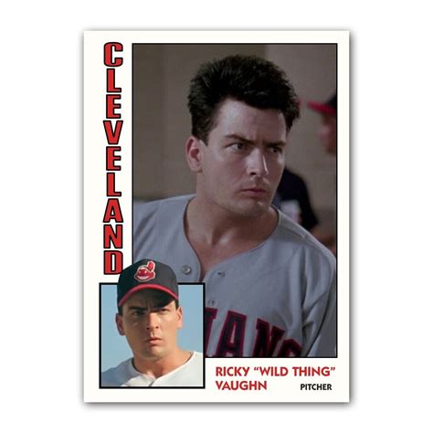 Ricky Vaughn "Wild Thing" Major League Collectible Parody Indians Card ACEO - VICNA