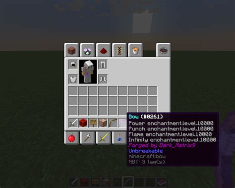 Minecraft Bow Command ./give multiple enchants - Arqade