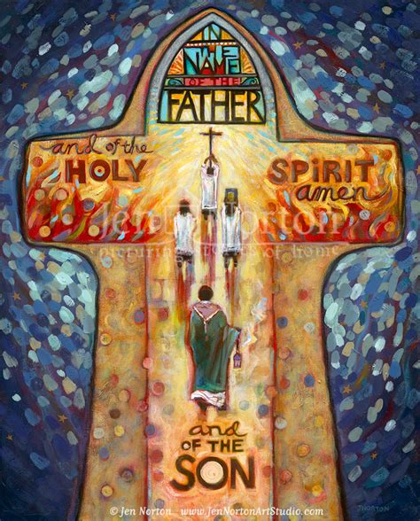 In the name of the Father, Son and Holy Spirit... - Jen Norton Art Studio