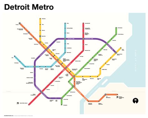 Detroit Metro Map • Metro Posters