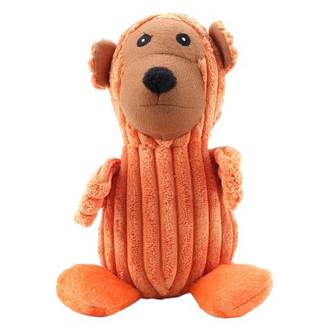 Mgaxyff Cute Animal Shape Pet Chew Toy Soft Plush Sound Toys Puppy Dog ...